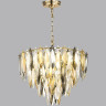 Люстра ODEON LIGHT HALL VILNA ODL24 501 E14 12*40W золото/дымчатый/янтарный/матовый белый/металл/хрусталь 5068/12