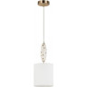Подвес ODEON LIGHT POLLEN MODERN ODL_EX24 43 E14 1*40W золотой/молочный/белый/металл/керамика/ткань 5423/1
